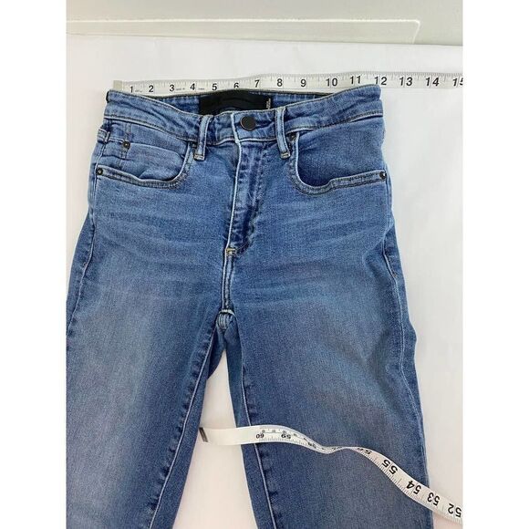 Alexander Wang Whip Mid Rise Skinny Jeans Washed Light Indigo Grunge Size 25 - Picture 3 of 12